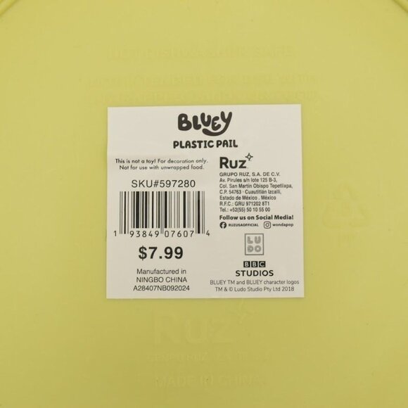 Disney Stitch  Bluey Plastic Pails For Kids Spring Theme 2 Pack Beach Toy - Picture 4 of 5